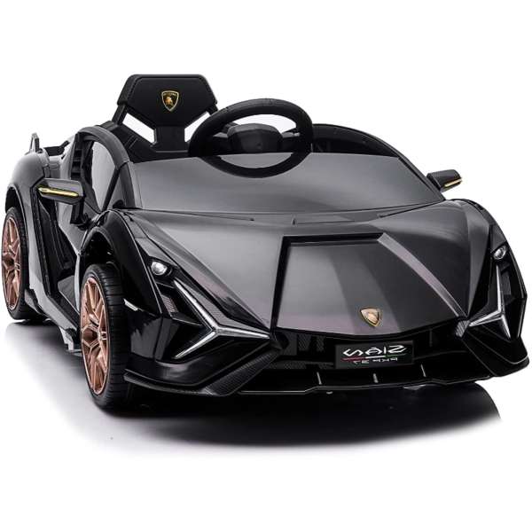 Tobbi 12V Lamborghini Sian Ride on Kids Electric Car with Remote Control, Black 1 12