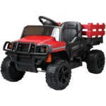 Tobbi 12V Kids Electric Remote Control Ride On Tractor with Trailer, Red 1 14
