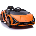 Tobbi 12V Licensed Lamborghini Sian Battery Powered Kids Ride On Car with Remote Control, Orange 1 5