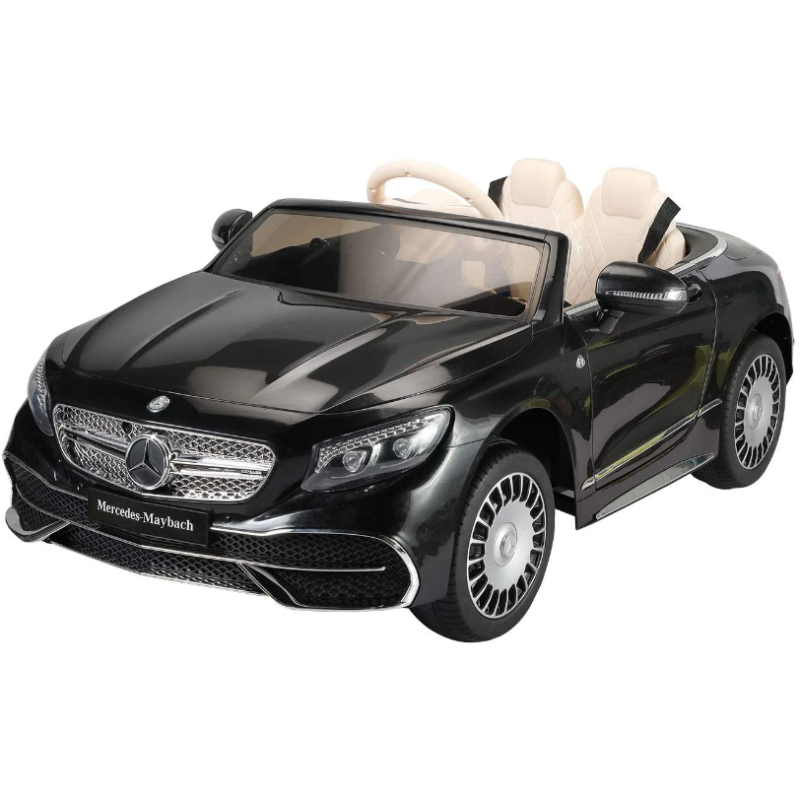 TOBBI 12V Ride on Car with Remote Control, Mercedes-Maybach S650 Electric Ride on Vehicles Cars for Kids w/ MP3 Bluetooth, Black 1 6