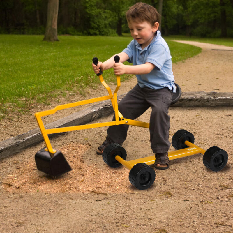 Tobbi Kids Ride On Sandbox Digger Toys Little Sandbox Excavator for Boys and Girls, Yellow 1 75
