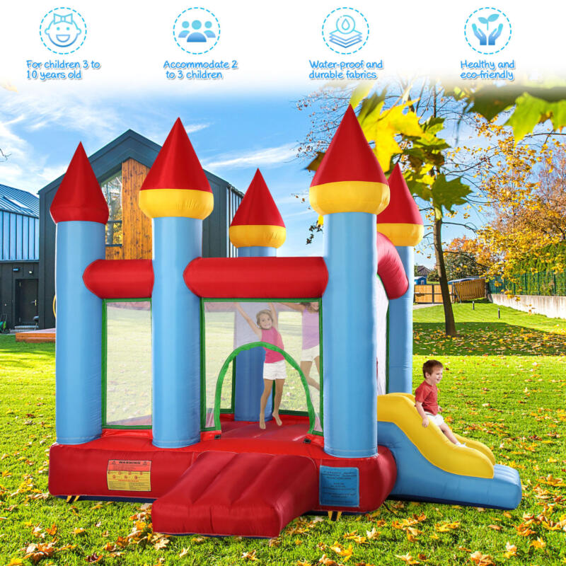 Nyeekoy Inflatable Bounce House Jumping Castle with Slide 1 76