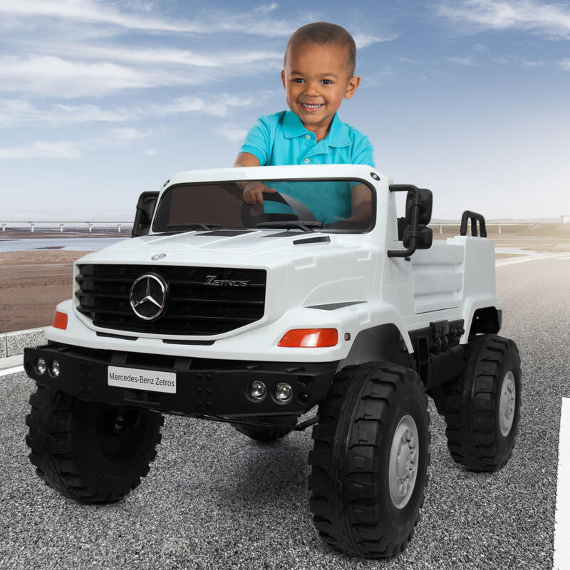Tobbi 12V Mercedes Benz Truck For Kids With Remote, White 1 78