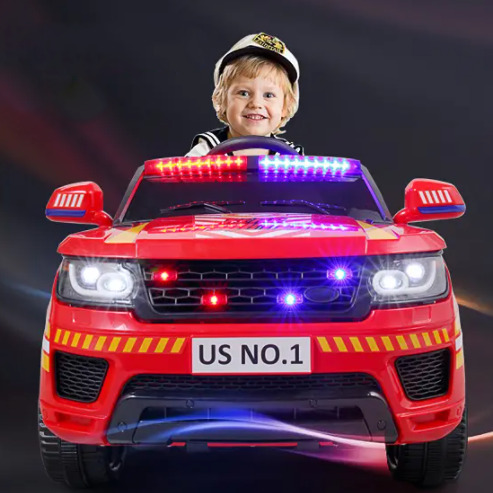 Tobbi 12V Kid's Electric Ride On Police Car w/ Remote, Red 10112749