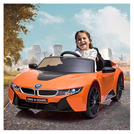 BMW Licensed i8 12V Kids Ride on Car, Orange