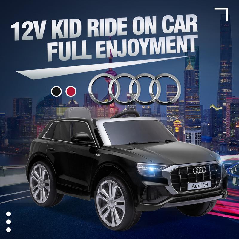 Tobbi 12V Audi Q8 Toy Cars For Kids Ride On Toy With Remote, Black 12v audi q8 kids ride on car black 23 1