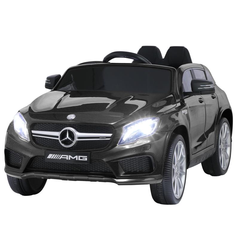 Tobbi 12V Mercedes Benz GLA45 Kids 2 Seater Power Wheels With Remote, Black 12v benz licensed gla45 kids electric car black 10 1