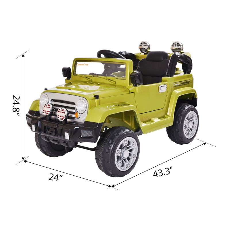 Tobbi 12V Powered Riding Toys Electric Truck with Remote 12v kid ride on electric truck army green 18 1