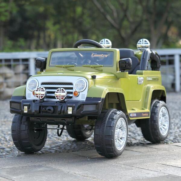 Tobbi 12V Powered Riding Toys Electric Truck with Remote 12v kid ride on electric truck army green 23