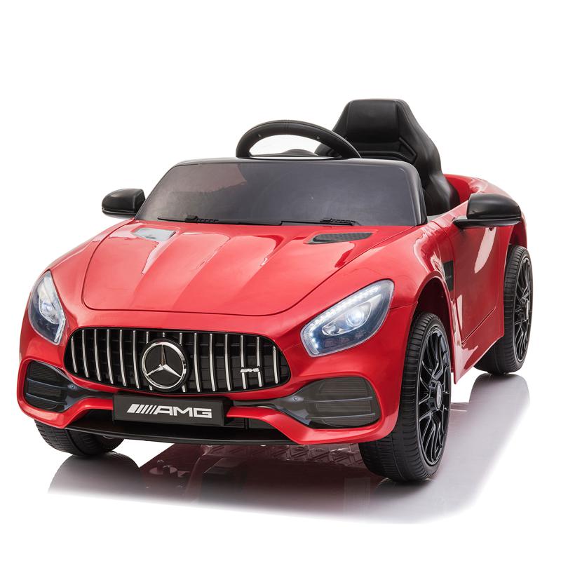 Tobbi 12V Mercedes AMG GT Ride On Car Kids Electric Cars with Remote, Red 12v kids electric car mercedes amg gt ride on toy red 4