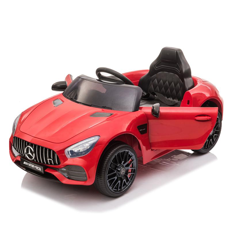 Tobbi 12V Mercedes AMG GT Ride On Car Kids Electric Cars with Remote, Red 12v kids electric car mercedes amg gt ride on toy red 6
