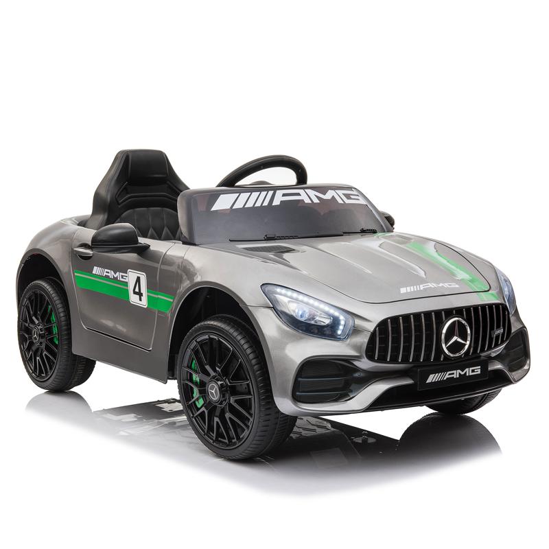 Tobbi 12V Mercedes AMG GT Ride On Car Kids Electric Cars Withe Remote, Silver Grey 12v kids electric car mercedes amg gt ride on toy silver grey 2