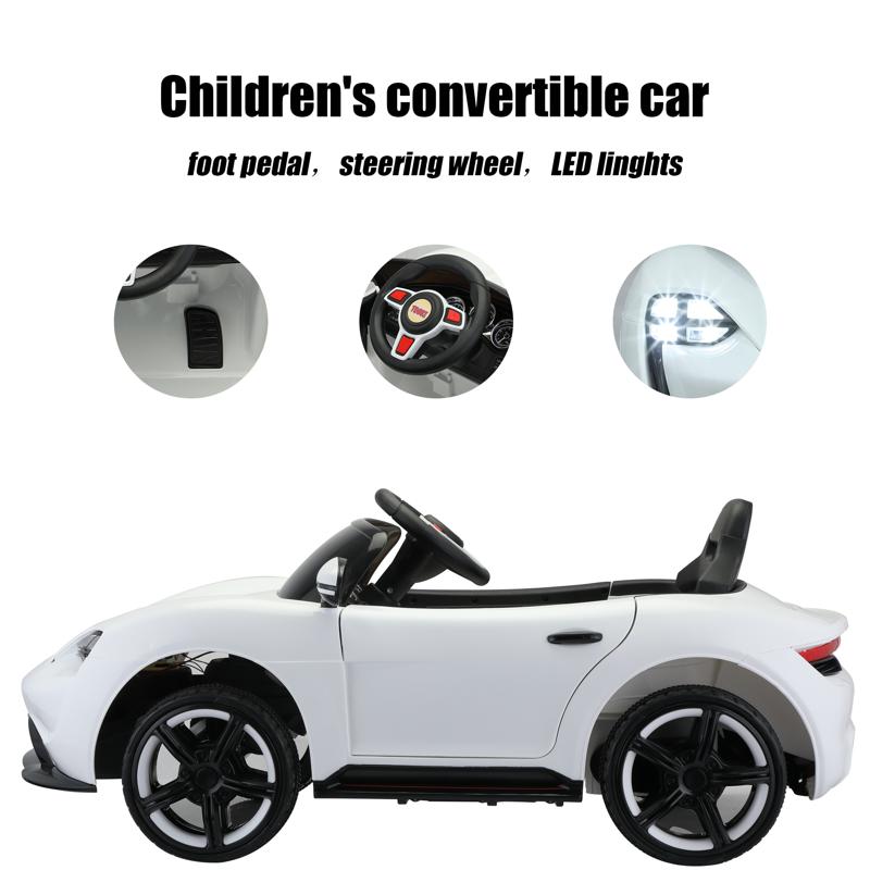 Tobbi 12v Kids Power Wheel Cars with Remote Control, White 12v kids electric ride on car with remote control white 28