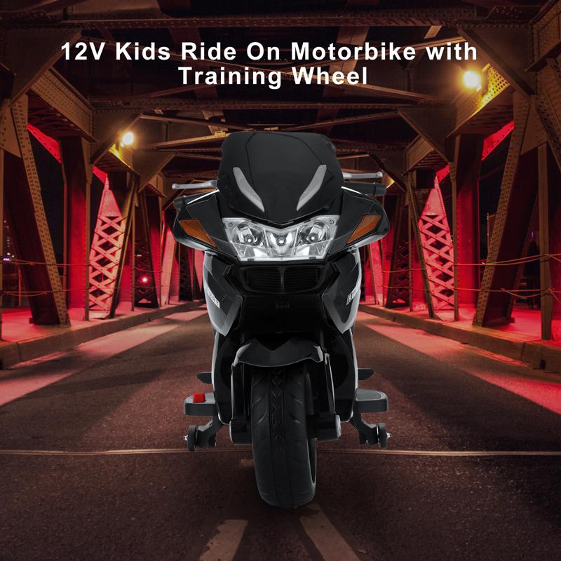 Tobbi 12V Electric Motorcycle for kids, Black 12v kids ride on motorcycle battery powered bike black 24