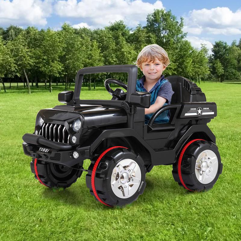Tobbi 12V Electric Kids Ride-on SUV Toy Car, Black 12v powerful kids electric suv black 2 20