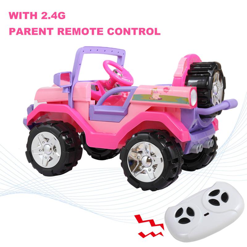 Tobbi 12V Ride-On SUV Toy Car for Toddlers 12v powerful kids electric suv pink 16