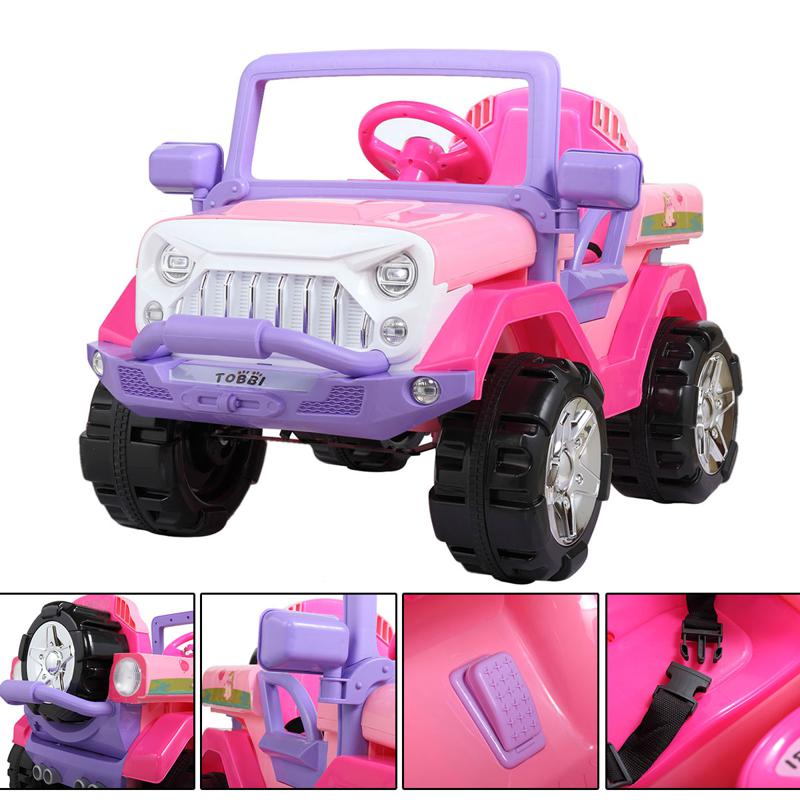 Tobbi 12V Ride-On SUV Toy Car for Toddlers 12v powerful kids electric suv pink 19