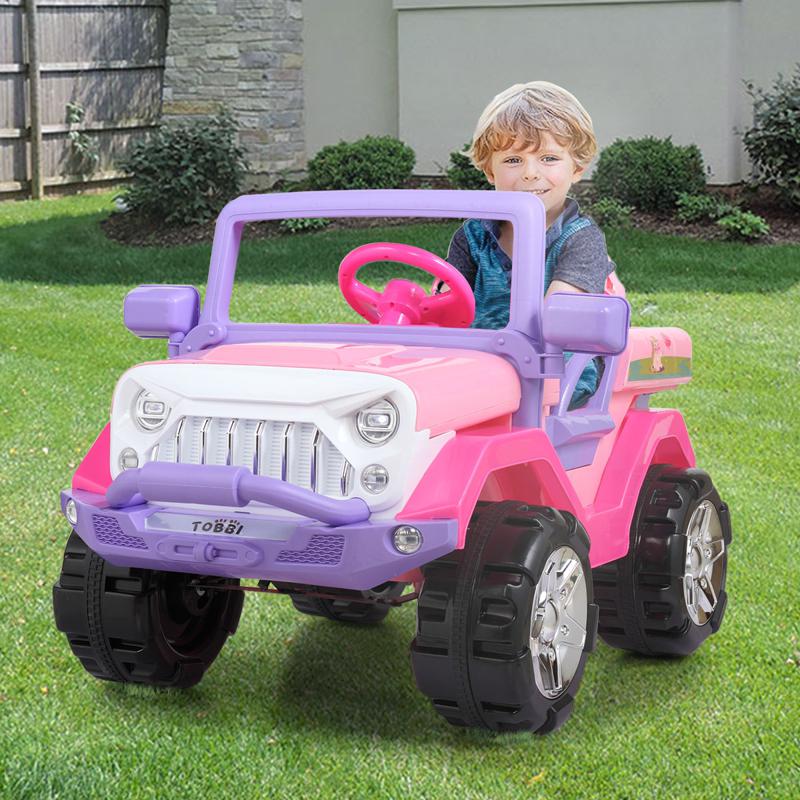 Tobbi 12V Ride-On SUV Toy Car for Toddlers 12v powerful kids electric suv pink 26