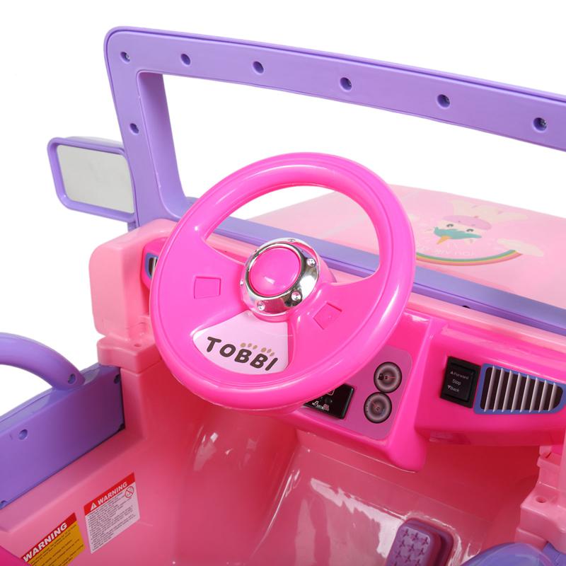 Tobbi 12V Ride-On SUV Toy Car for Toddlers 12v powerful kids electric suv pink 4