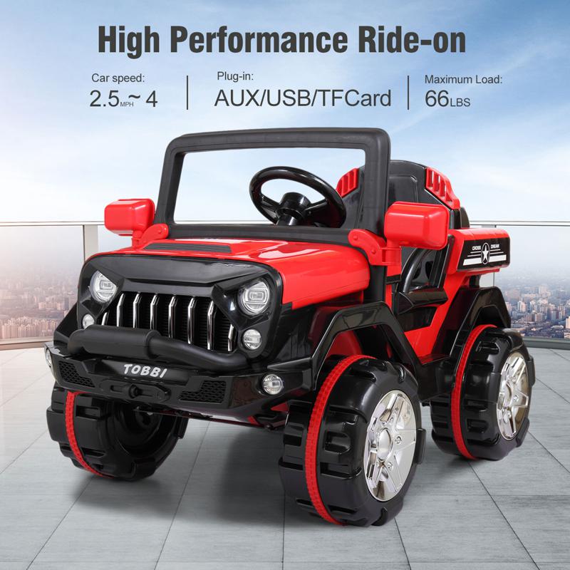 Tobbi Kid's off Road Ride On Toy RC SUV 12v powerful kids electric suv red 14