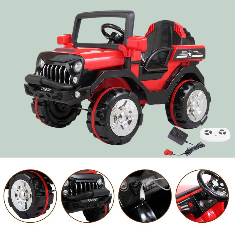 Tobbi Kid's off Road Ride On Toy RC SUV 12v powerful kids electric suv red 24 1