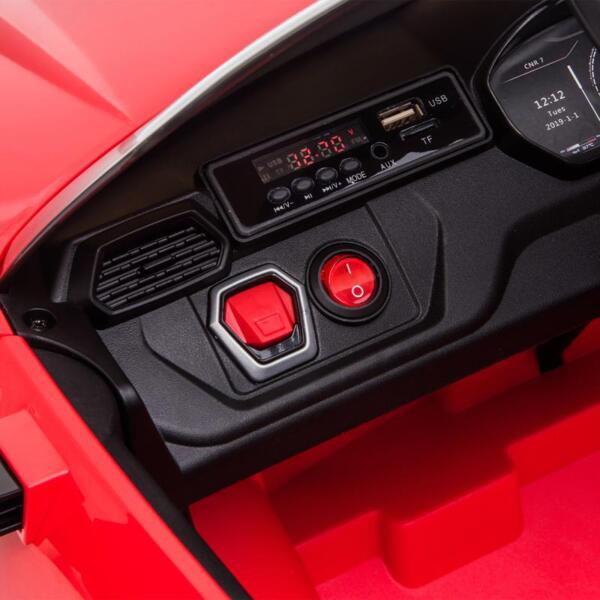 Tobbi 12V Lamborghini Ride On Car With Remote Control, Red 12v remote control kids electric police car red 28 1
