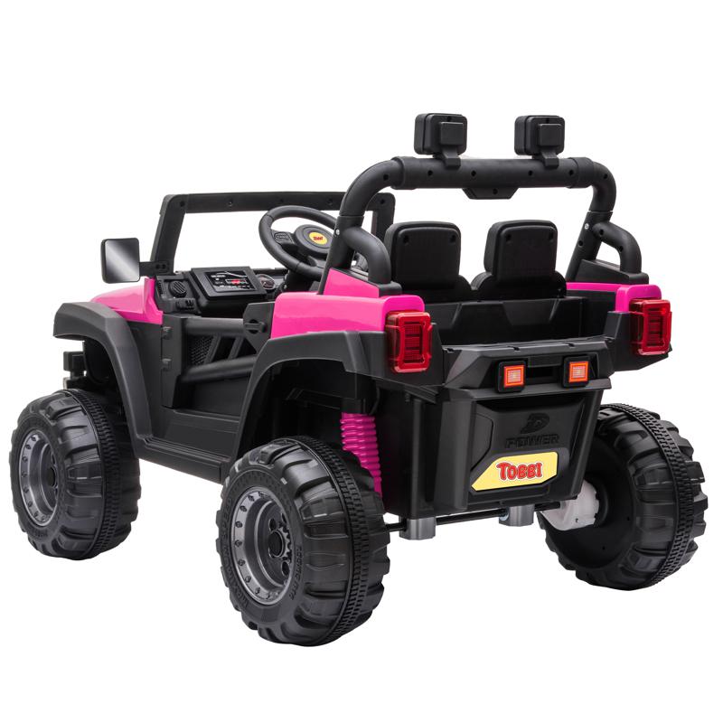 Tobbi 12V Ride On Jeep 2 Seater Power Wheels Truck for Kids 12v remote control kids ride on truck rose red 3