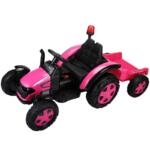 Tobbi 12V Kids Electric Ride On Tractor with Big Scoop, Rose Red 12v ride on tractor for kids rose red 11