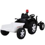 Tobbi 12V Kids Electric Ride On Tractor with Big Scoop, White 12v ride on tractor for kids white 29