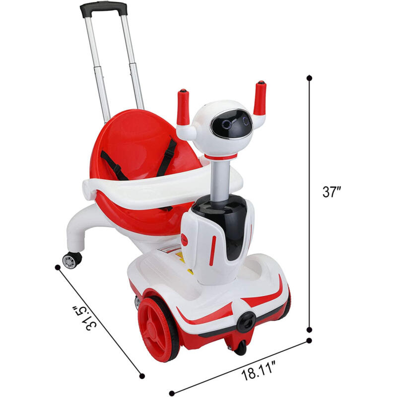 Tobbi 3-in-1 Robot Buggy With Remote Control Baby Carriages, Rose Red + Red White (Pre-sale Only) 13 12 1