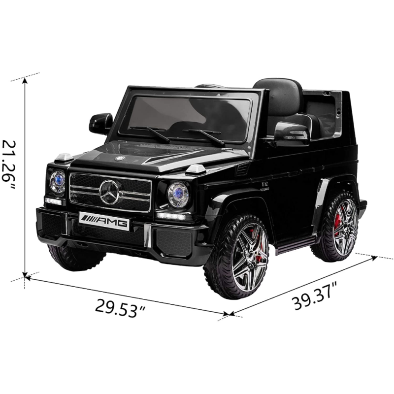 Tobbi 12V Benz AMG G63 Electric Ride On Car for Kids with Remote Control, Black 2 3