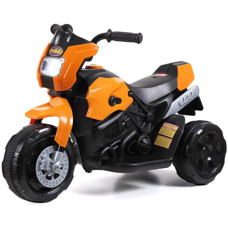 Tobbi 6V Kids 3 Wheel Motorcycle Battery Powered Motorcycle, Orange 2 7