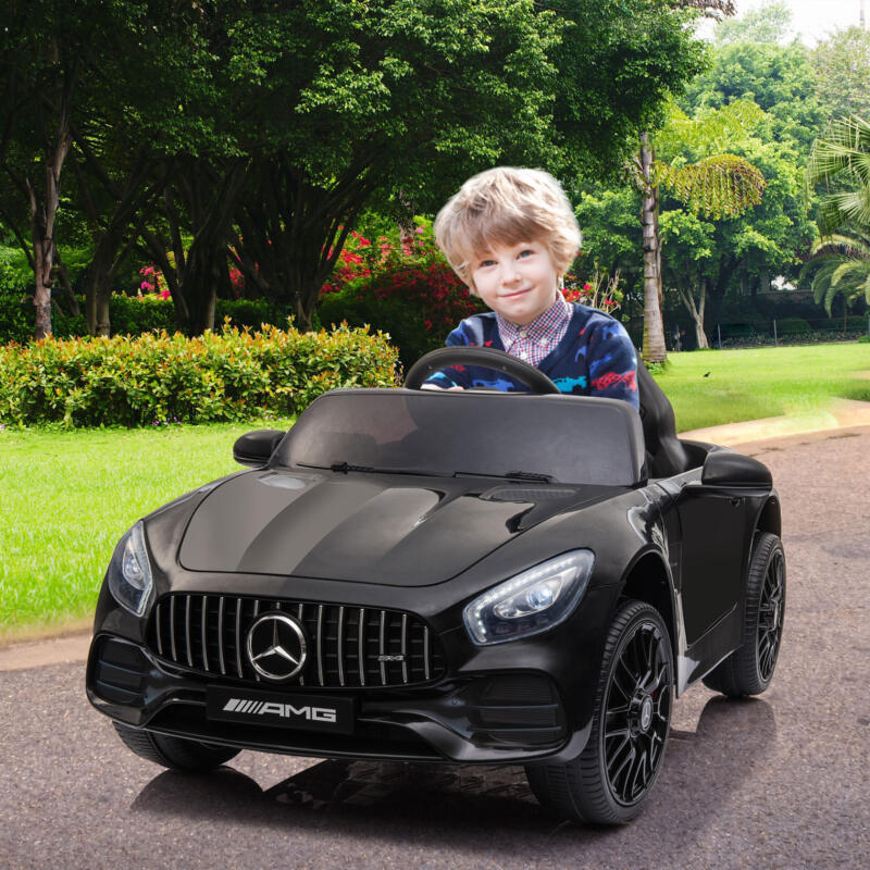 Tobbi 12V Mercedes AMG GT Ride On Car Kids Electric Cars with Remote, Black 2 77