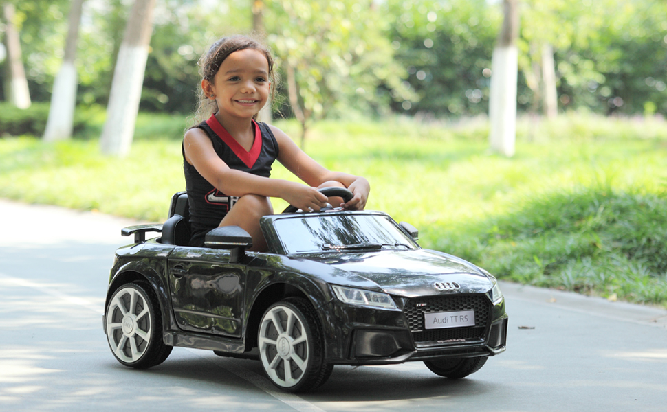 Tobbi Audi TT RS Ride On Car For Kids With Remote Control, Black 2 97