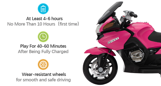 Tobbi 12V Toy Electric Motorcycle, Battery Powered Kids Ride On Car with Training Wheels, Rose Red 03e29862 414f 4963 941d 8ed91a291d51. CR00650350 PT0 SX650 V1