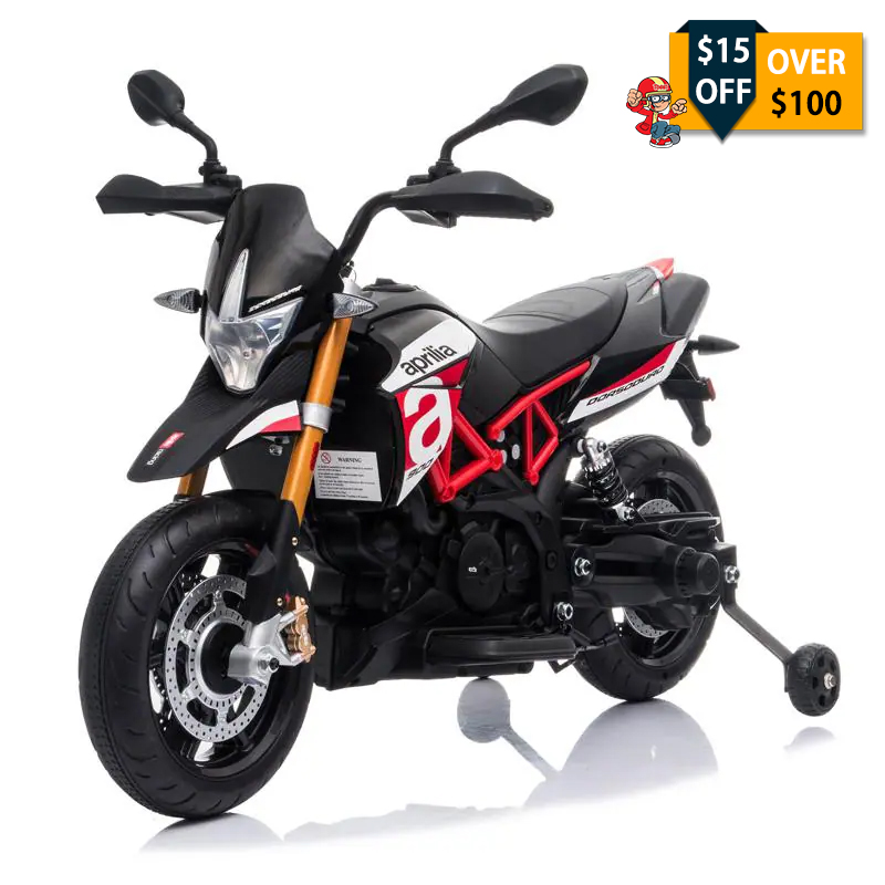 Tobbi 12V Battery Powered Kids Motorcycle Bike Ride On Toy W/ Training Wheels TH17A0661
