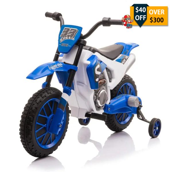 Tobbi 12V Electric Motorcycle Toy, Battery Powered Kids Ride On Dirt Bike Off-Road Motorcycle, Blue TH17A0967 Motorcycles