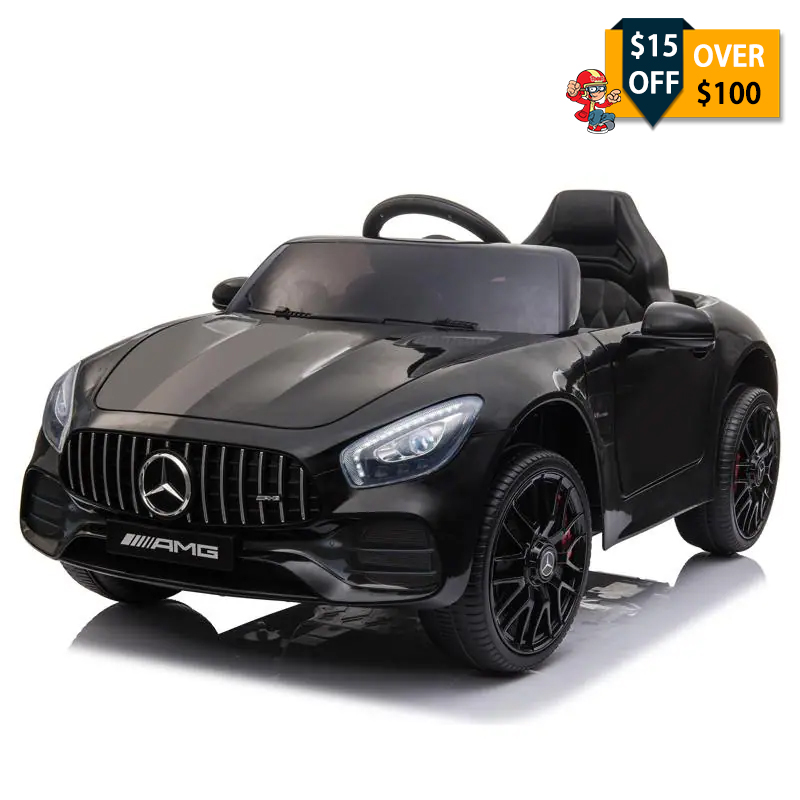 Tobbi 12V Mercedes AMG GT Ride On Car Kids Electric Cars with Remote, Black TH17F0556
