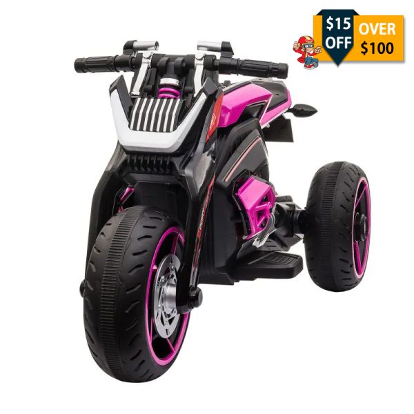 Tobbi 12V Battery Powered Toddler Motorcycle, Kids Ride On Toy 3 Wheels Electric Trike, Rose Red, Ostrich Series, Common Ostrich TH17G0611