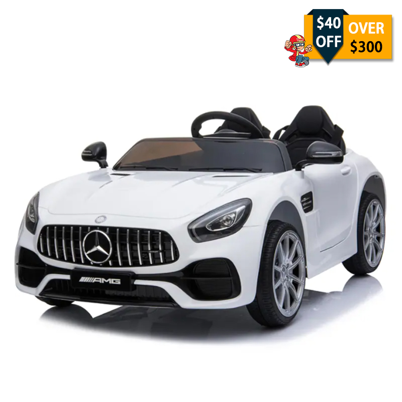 Tobbi 12V Licensed Mercedes Benz Electric Car for Kids, Battery Powered Ride On Car with Parental Remote Control, White TH17K0379 2