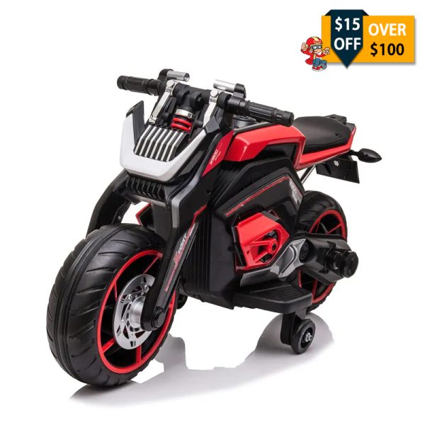 Tobbi 12V Battery Powered Toddler Motorcycle, Kids Ride On Toy 3 Wheels Electric Trike, Red, Ostrich Series, Greater Rhea TH17K0613