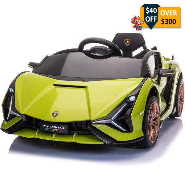 Tobbi 12V Licensed Lamborghini Sian Children’s Electric Ride On Car, Green TH17K0649 Lamborghini