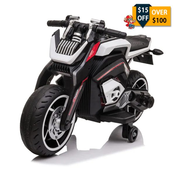 Tobbi 12V Battery Powered Toddler Motorcycle, Kids Ride On Toy 3 Wheels Electric Trike, Black, Ostrich Series, Somali Ostrich TH17L0614