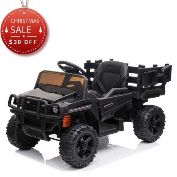 Tobbi 12V Ride On Tractor with Remote Control for Kids 3-8 Years, Black TH17T0602 1 Tractors