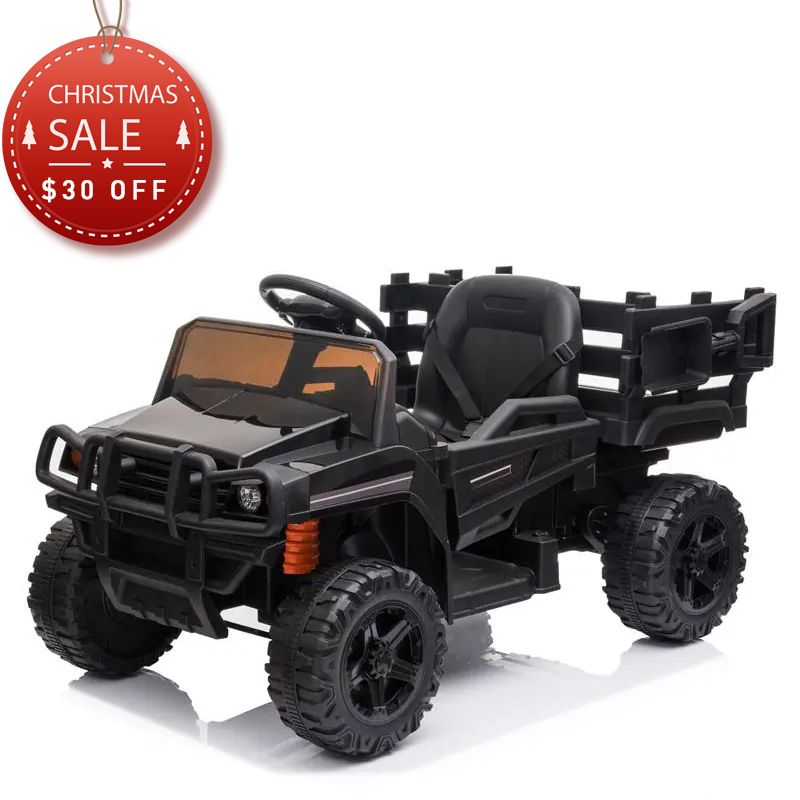 Tobbi 12V Ride On Tractor with Remote Control for Kids 3-8 Years, Black TH17T0602 1
