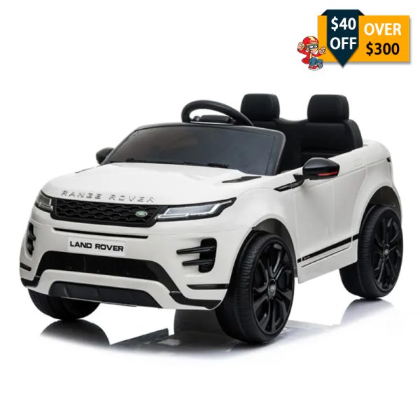 Tobbi 12V Licensed Land Rover Electric Toy Car, Kids Ride On Car with Parental Remote Control, White, Perisoreus-Canada Jay TH17T0620