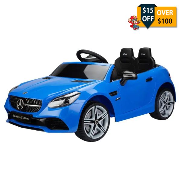Tobbi 12V Kids Ride On Car, Licensed Mercedes Benz SLC 300 Kids Toy Electric Car, Blue TH17U0891