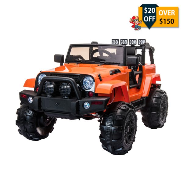 Tobbi 12V Jeep Kids Toy Electric Ride On Car Battery Powered with Remote Control, Orange TH17B0788 kids jeep