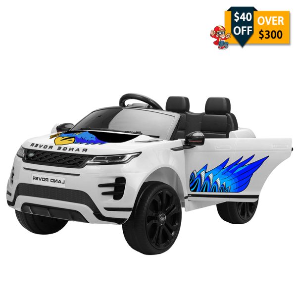 Tobbi 12V Licensed Land Rover Electric Toy Car, Kids Ride On Car with Parental Remote Control, White, Perisoreus-Canada Jay 2 2 Land Rover