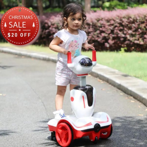 Tobbi Three-in-one Robot Kids Electric Buggy With Baby Carriages, Red + White TH17A0751 2